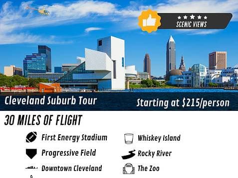 Cleveland Suburb Helicopter Ride