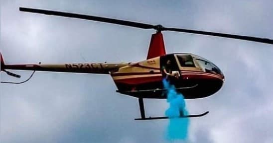 Gender Reveal Helicopter Flight in Atlanta