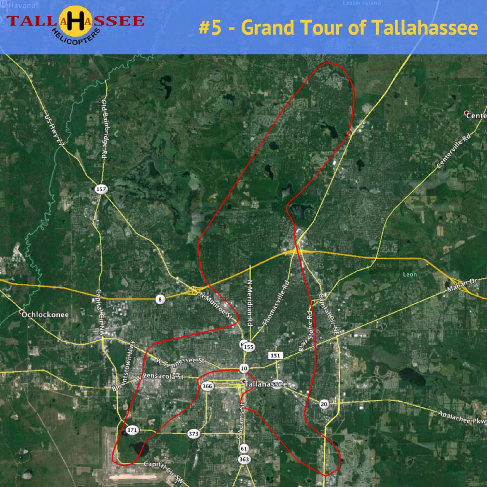 Grand Helicopter Tour of Tallahassee