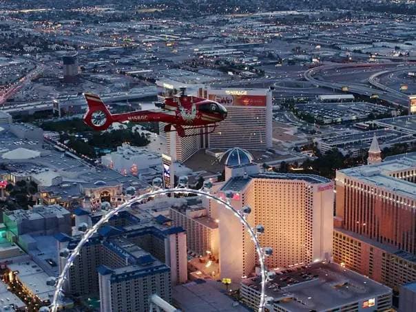 Las Vegas Strip Highlights Night Flight