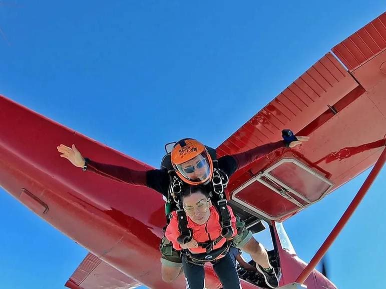 Tandem skydiving in Galveston