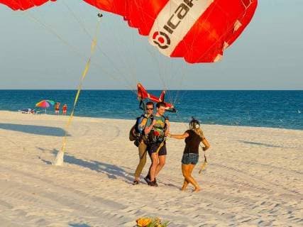 The famous Florabama Beach jump