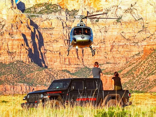 Zion 360 Jeep & Helicopter Tour